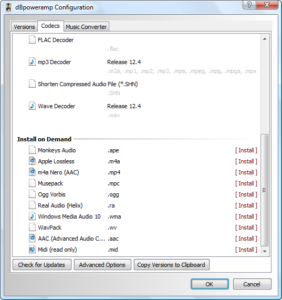 1. After installing dBpoweramp Music Converter, run dbPoweramp Configuration. If FLAC (or equivalent lossless codec) isn't installed, install if from this window.