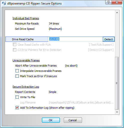 dBpoweramp_4_Secure_Options_Detect_Cache
