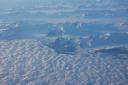 Alaska Mountains from flight to Anchorage